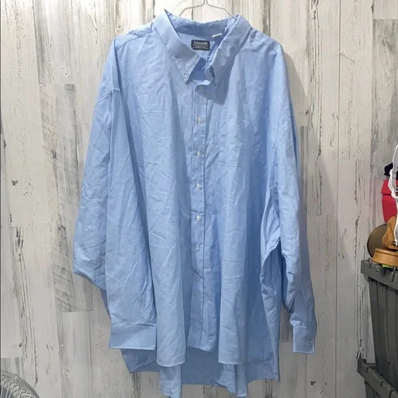 Edward’s Men's Blue Uniform/Casual Button Down Shirt - Picture 1 of 4